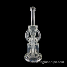 Colorful Heavy Glass Smoking Water Pipe Shisha Hookah DAB Cigarette Recycler Beaker Oil Burner Pipe